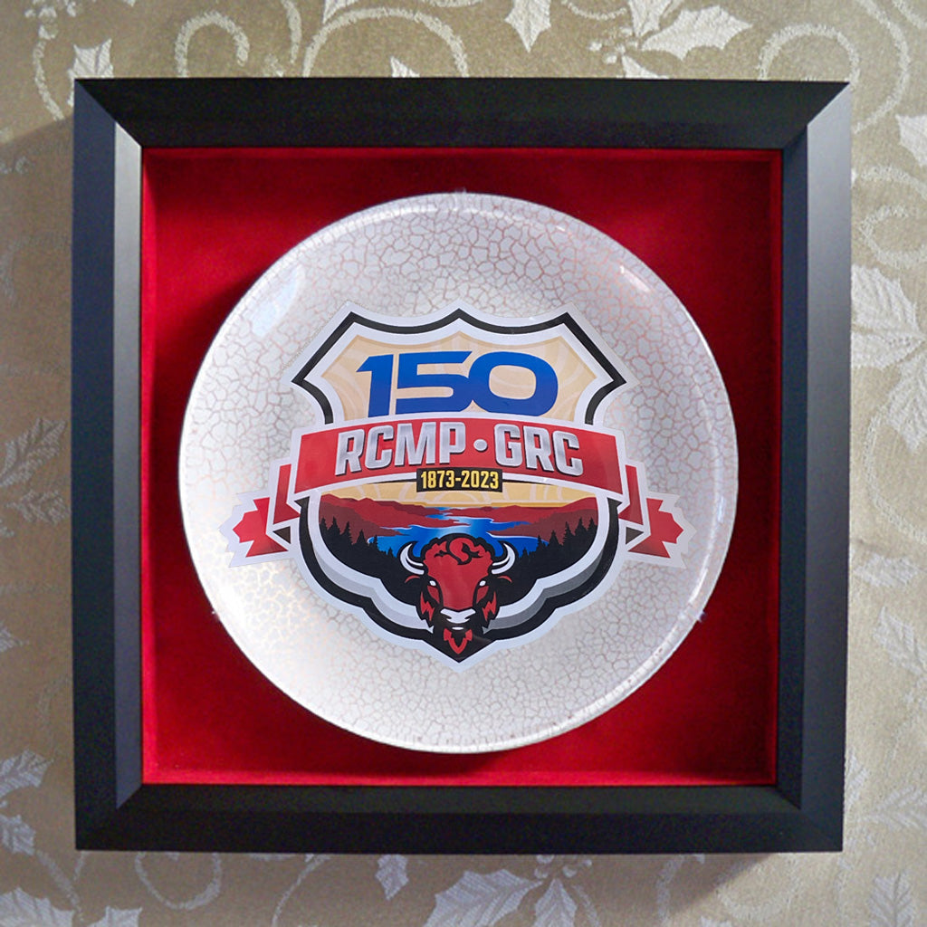 RCMP 150th Anniversary Commemorative Plate – Glass Treasures By Bonnie  Saunders